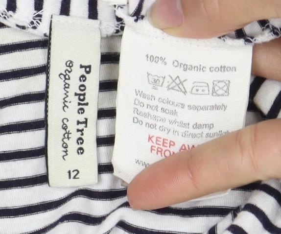 People Tree Women's Striped Shift Dress, Size 12