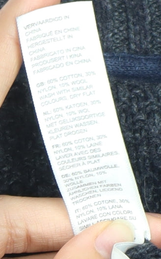 Fat Face Men's Black Cardigan 3XL V-Neck Knit Jumper