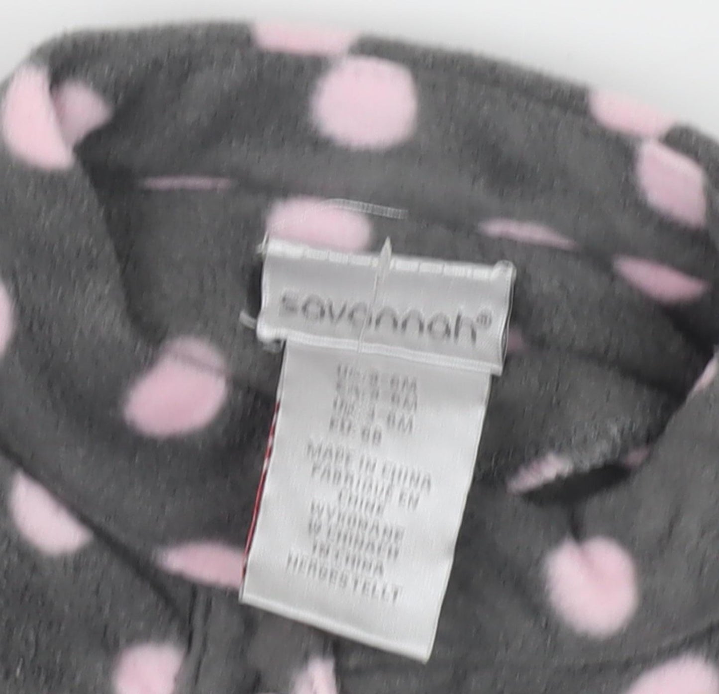 Savannah Girls Grey Polka Dot Fleece Jacket 6-9 Months
