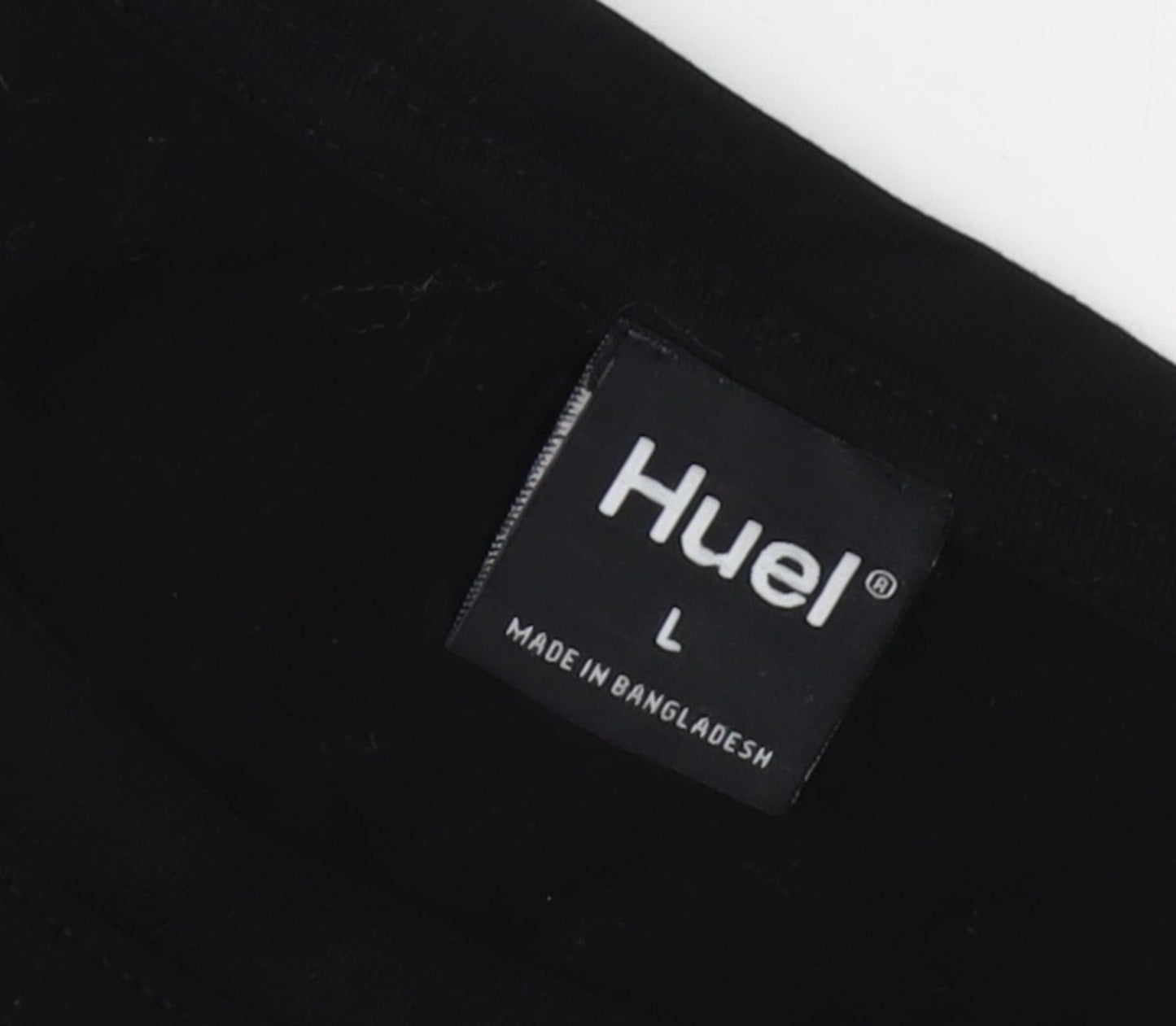 Huel Men's Black Crew Neck T-Shirt Size L Short Sleeve