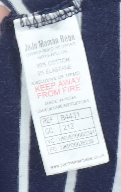 JoJo Maman Bébé Women’s Blue Striped Long Sleeve Top