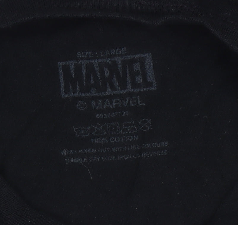 Marvel Men's Black Spider-Man Graphic Tee L