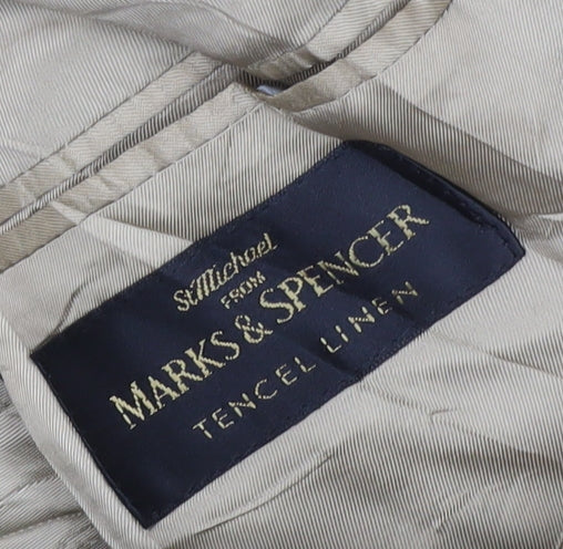 Marks & Spencer Men's Beige Regular Blazer 40R