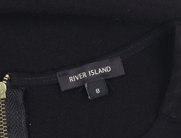 River Island Women's Black Sheath Dress Size 8