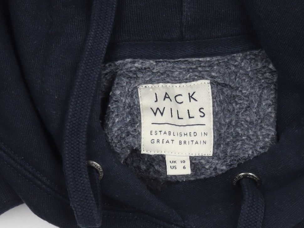 Jack Wills Women's Blue Pullover Hoodie Size 10