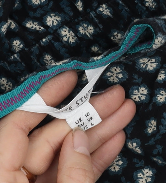 White Stuff Women’s Black Floral Long Sleeve Dress