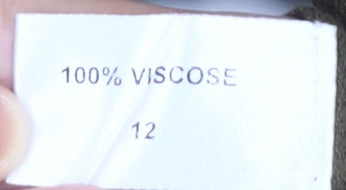 Label Lab Women's Green Button-Up Shirt - Size 12