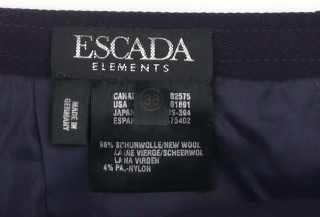 Escada Women's Black Wool Pencil Skirt Size 10