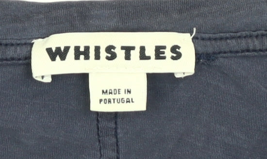 Whistles Women's Blue T-Shirt Size 8