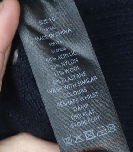 Mauvette Women's Black Polka Dot Pullover Jumper Size 10