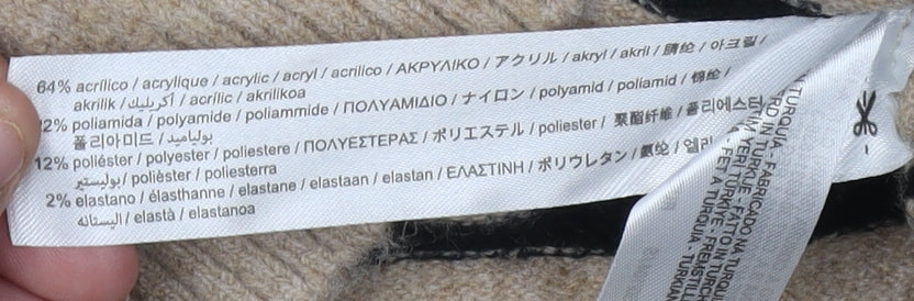 Zara Women's Beige Striped Cardigan Size 12