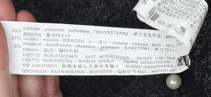 Zara Trafaluc Women’s Black Beaded Pullover Jumper S