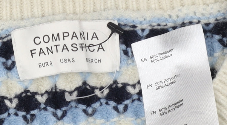 Compania Fantastica Women's Multicoloured Geometric Jumper