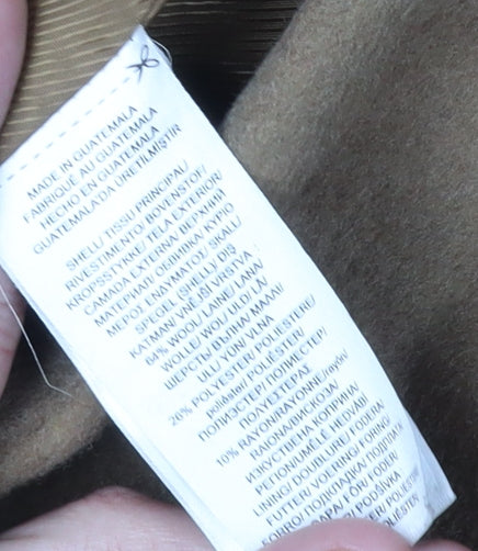 Lauren Ralph Lauren Brown Wool Women's Overcoat Size 14