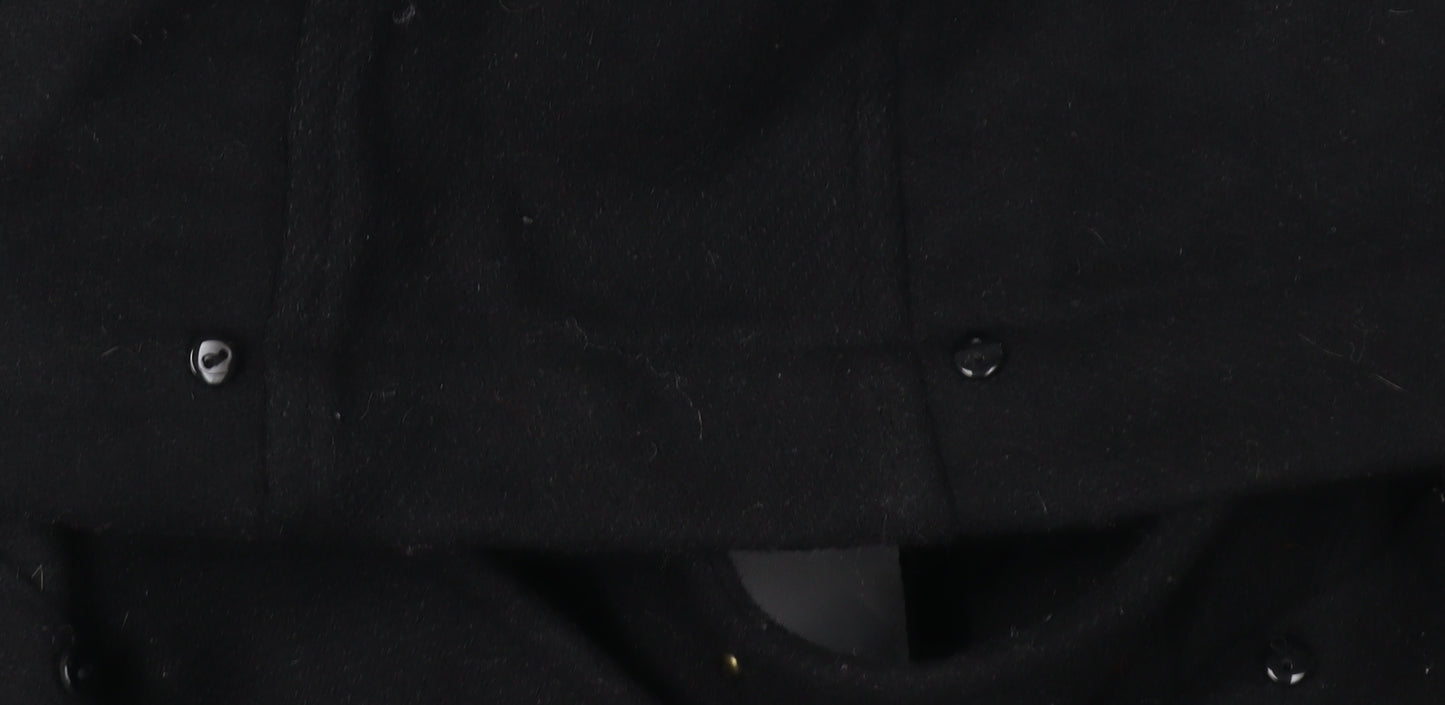 La Redoute Women's Black Hooded Wool Coat Size 12