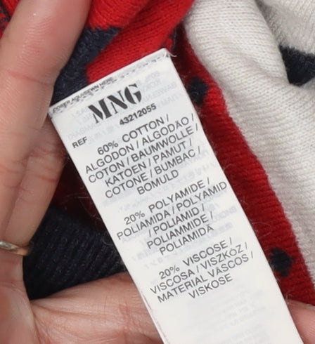 Mango Women's Multicoloured Heart Cardigan Size 12