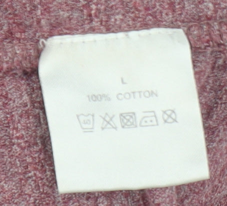 Linea Men's Red Cotton Crew Neck T-Shirt Size L