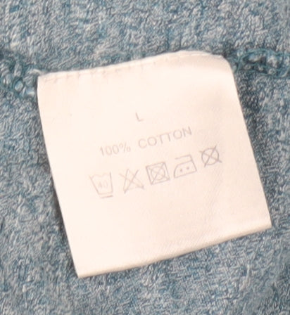 Linea Men's Blue Crew Neck T-Shirt, Size L