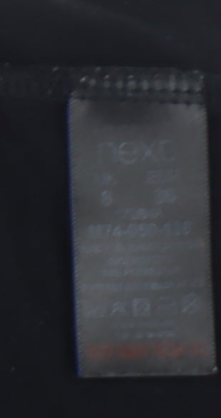 Next Women's Black Scoop Neck Studded T-Shirt Size 8