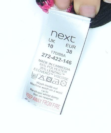 Next Women’s Black Striped High Neck Jumper, Size 10