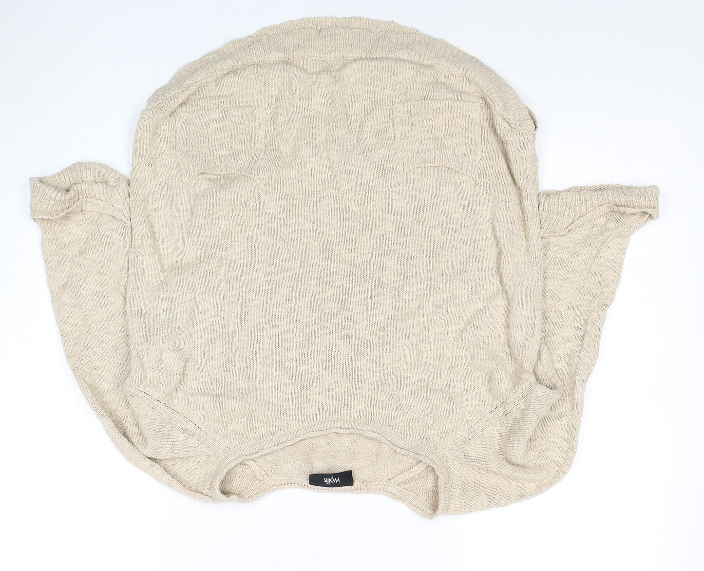 Wallis Women Beige S Jumper 3/4 Sleeve Cotton