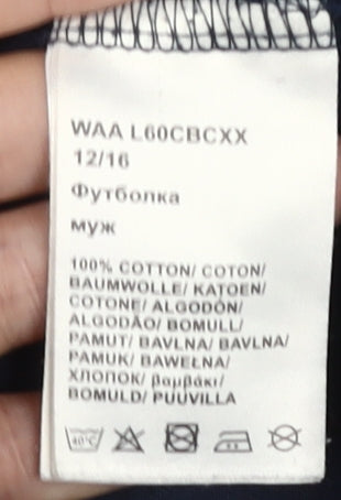 Lee Men’s Blue Slim Fit Cotton T-Shirt, L