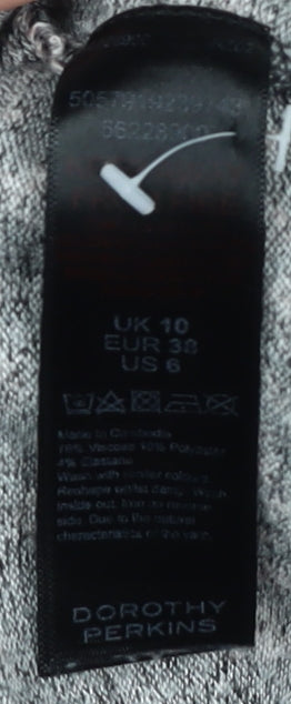 Dorothy Perkins Women's Black Animal Print Top Size 10