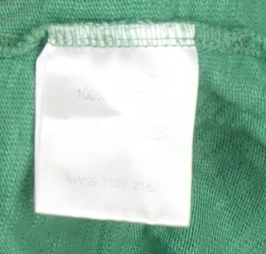 White Stuff Women's Green Polo Size 8 Cotton Collared Top