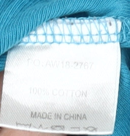 Hush Women's Blue Long Sleeve Basic T-Shirt S