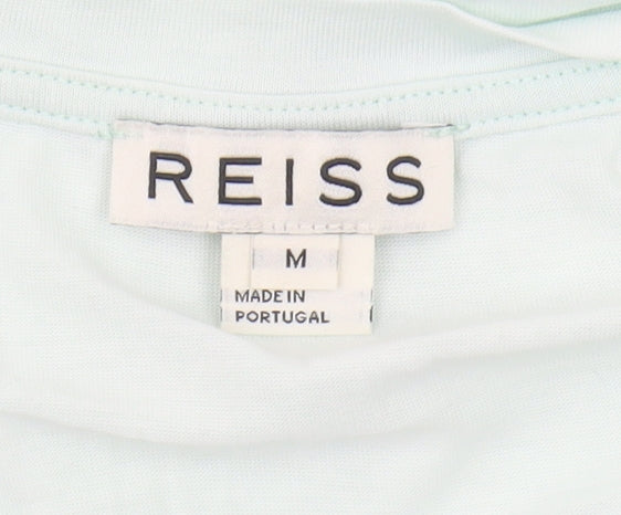 Reiss Women's Green Medium Cotton T-Shirt Classic Fit