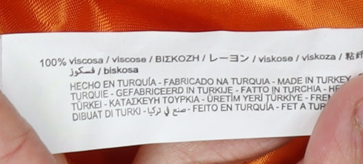 ZARA Women's Orange Shirt Dress, Size S, Casual Style