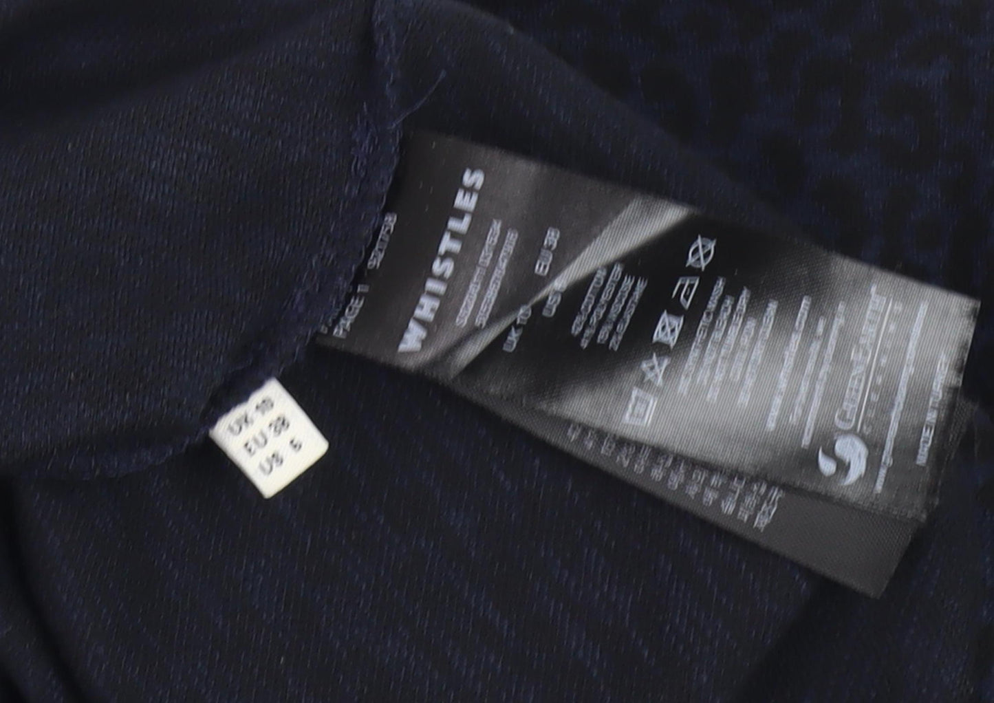 Whistles Women's Black Animal Print Knit Top Size 6