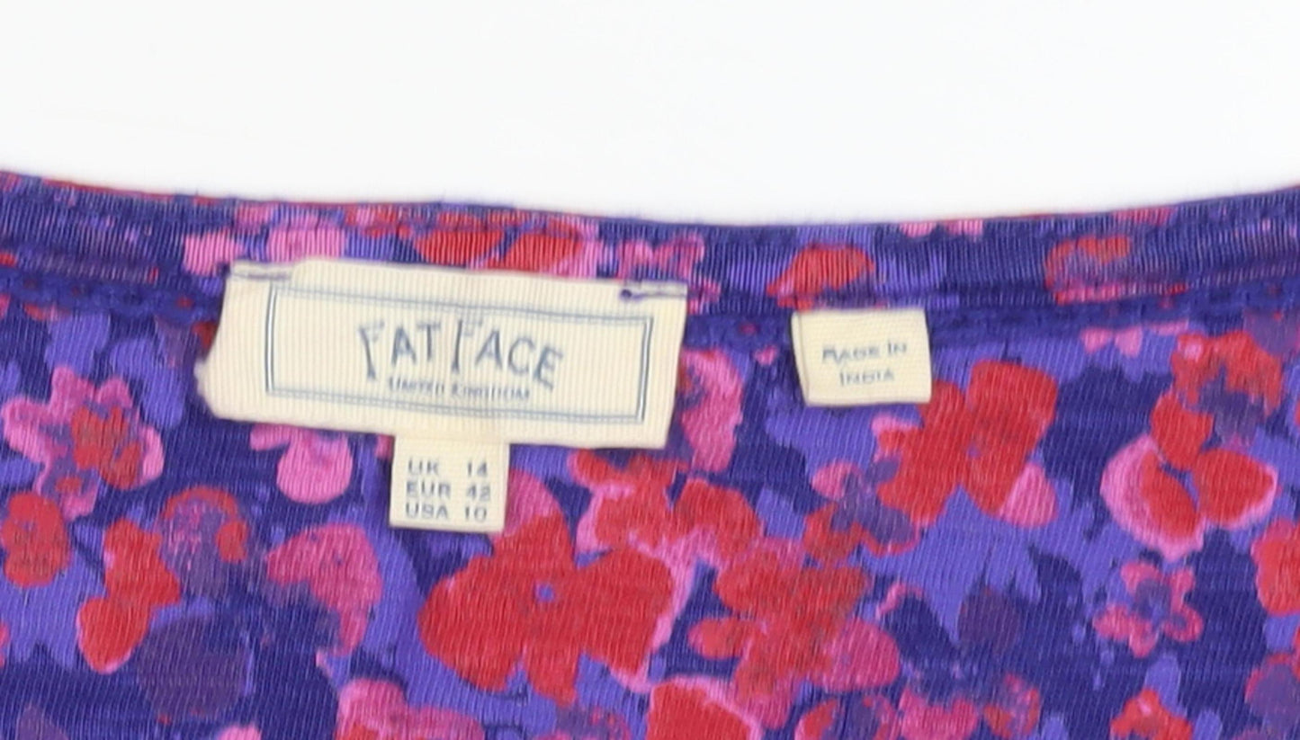Fat Face Women's Multicoloured Floral Blouse Size 14