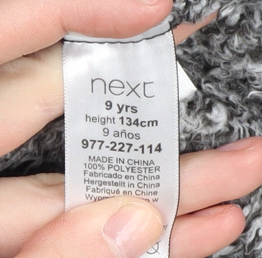 Next Boys Grey Hooded Fleece Onesie 9 Years