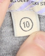 Fat Face Women's Grey Full Zip Hoodie Size 10