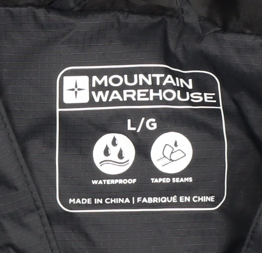 Mountain Warehouse Men's Black Waterproof Rain Jacket L