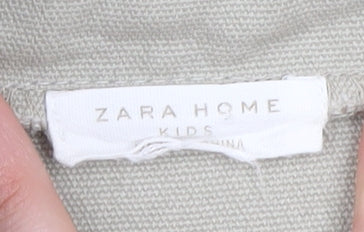 Zara Home Kids Boys Beige Hooded Vest Jacket M