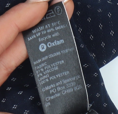 Marks and Spencer Women's A-Line Blue Skirt Size 14