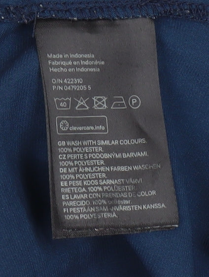 H&M Women's Navy Short Sleeve Blouse - Size 4