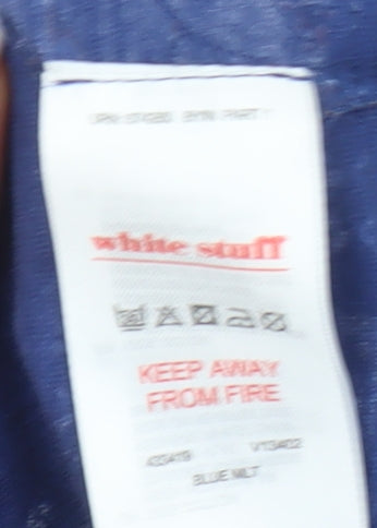 White Stuff Women's Blue Floral T-Shirt Dress UK 8