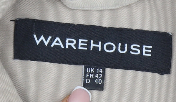Warehouse Women's Beige Trench Coat Size 14