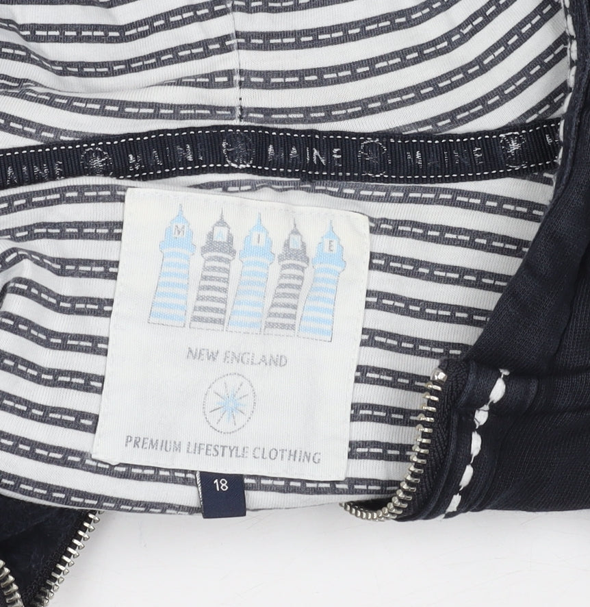 Maine New England Women's Black Full Zip Hoodie Size 18