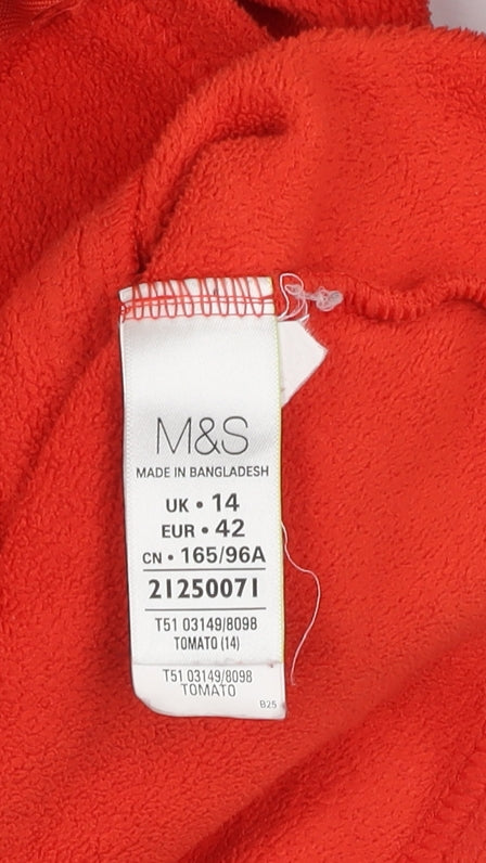 Marks and Spencer Women’s Red Fleece Jacket, Size 14