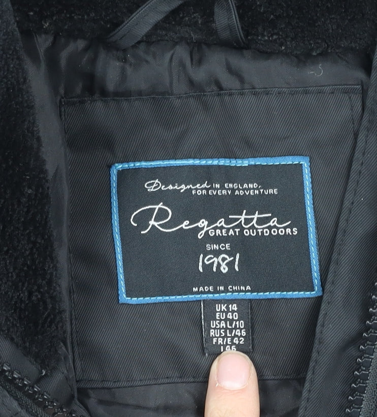 Regatta Women's Black Parka Coat Size 14