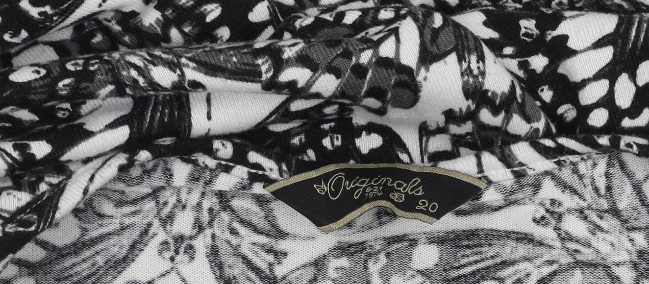 Originals Women's Black Butterfly Print Top Size 12