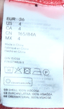 H&M Women's Red Polka Dot Wrap Dress, Size 8