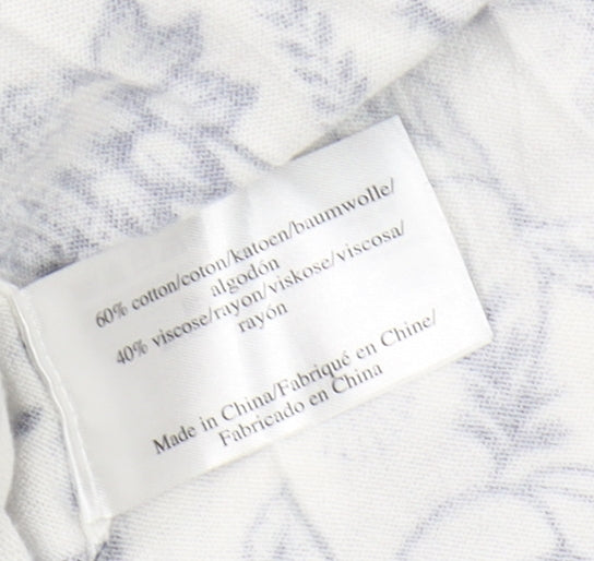 Laura Ashley Women's White Floral T-Shirt - Size S