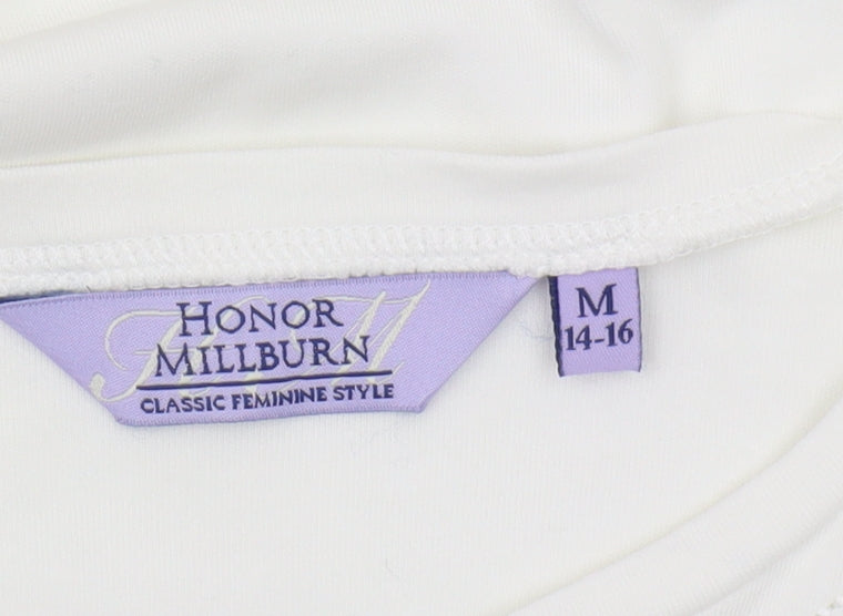 Honor Millburn Women's White Cotton T-Shirt Medium