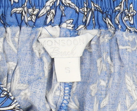 Monsoon Women's Blue Floral Peasant Skirt S