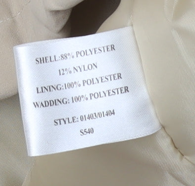 EWM Women's Beige Puffer Jacket Size 16, Autumn/Winter